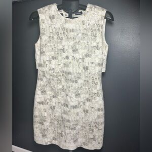 Kate Spade White and Gray Patterned Mini Dress